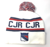 White CJR Pom Pom Winter Hat
